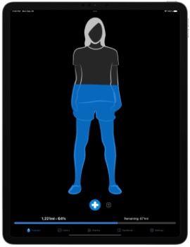 Water intake calculator fro tablet 