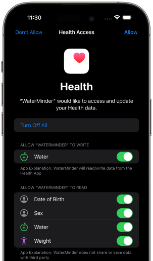 health kit integration feature